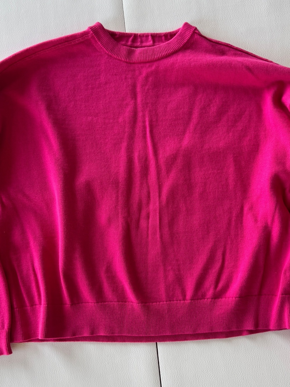J Crew Women's Crewneck Sweater in Bright Pink